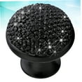 thumbnail image 3 of CRAFTHROU 1Pack Door Knobs in Black with Rhinestone for Cabinet and Drawer Handles, 3 of 8