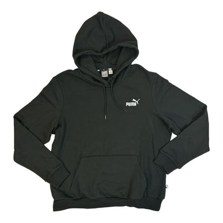 PUMA Women's Long Sleeve Fleece Lined Embroidered Logo Pullover Hoodie (Puma Black, S)
