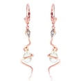 thumbnail image 2 of Galaxy Gold 14K Solid Gold Natural Diamond Drop Earrings for Women - Rose Gold Fine Jewelry, 2 of 3