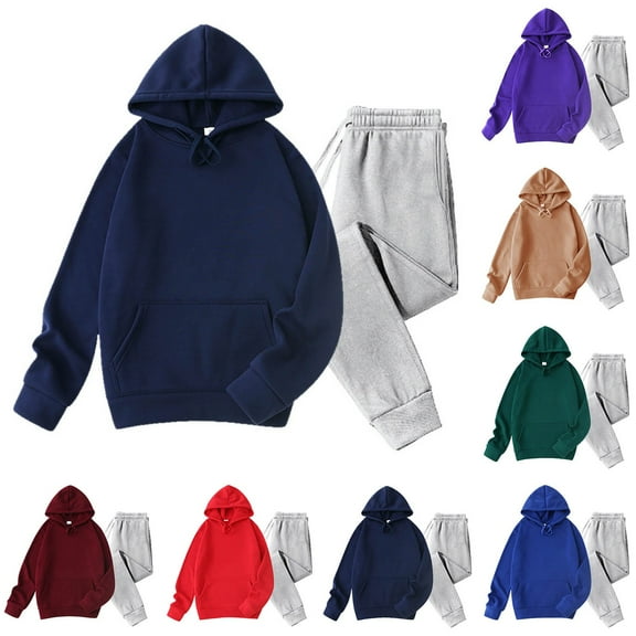 Txeol Mens Sweatsuit 2 Piece Set Hoodies and Sweatpants Long Sleece Pullover Sweatshirts and Drawstring Jogger Pants with Pockets Oversized 2 Piece Lounge Suits L,Purple