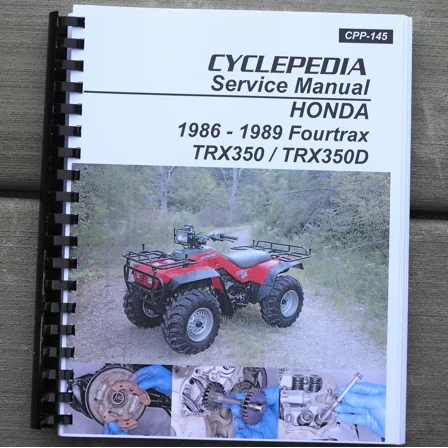 1986-1989 Honda Fourtrax Foreman TRX350 TRX 350 ATV Quad SERVICE & REPAIR MANUAL