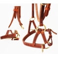 thumbnail image 4 of Challenger USA Horse Western Harness Leather Bitless Side Pull Bridle Brass 77RT01, 4 of 4