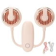 thumbnail image 1 of Mini Fan, Portable Neck-Hanging Cooling Fan ABS 410g  For Outdoor Travel Shopping Camping Pink, 1 of 8