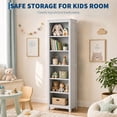 thumbnail image 3 of TacleeKii 6-Tier Bookshelf, Freestanding Bookcase with Open Shelves and Anti-Tip Design, Gray, 3 of 10