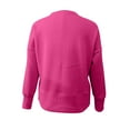 thumbnail image 6 of Xdegoge Womens Oversized Graphic Crewneck Sweatshirt Fall Fashion 2025 Casual V Neck Sweatshirt Long Sleeve Tops Shirts Sweatshirts Sudaderas Y Hoodies De Moda Para Mujer Hot Pink M, 6 of 9