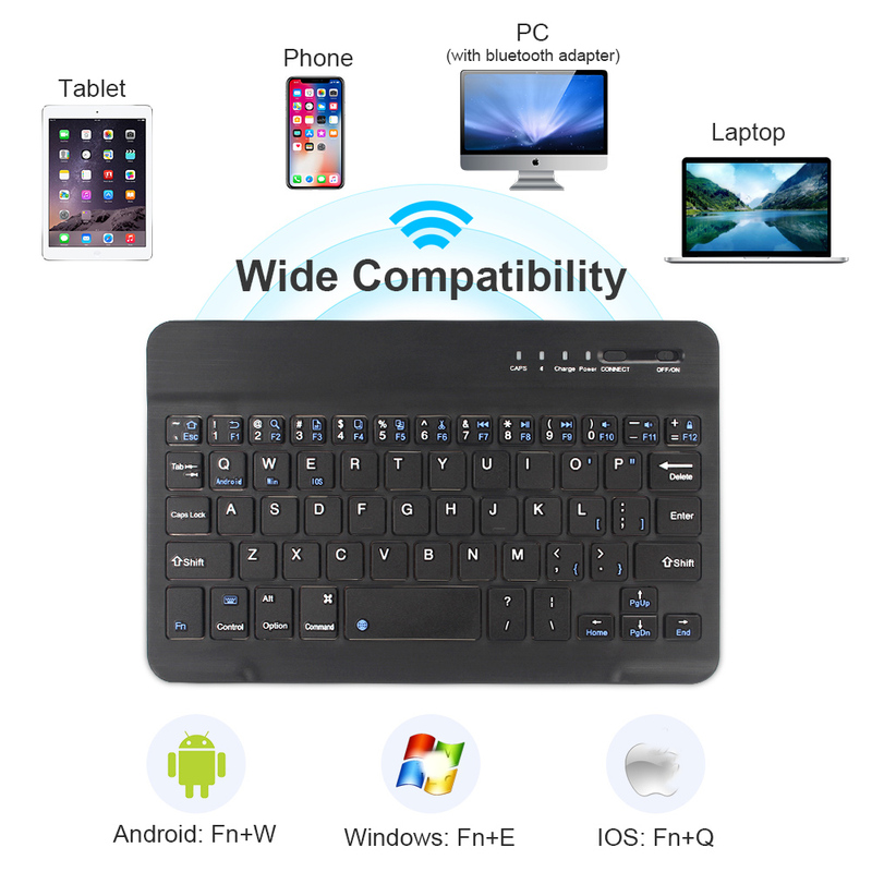 Bluetooth Keyboard Mini Keyboard 200mAh Rechargeable Keyboard Wireless Gaming Keyboard for PC Laptop Tablet Android iOS Windows