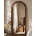 thumbnail image 2 of Antok 71"x32" Arched Full Length Mirror with Stand, Standing Floor Mirror with Solid Wooden Frame Full Body Mirror, Vintage Walnut, 2 of 7