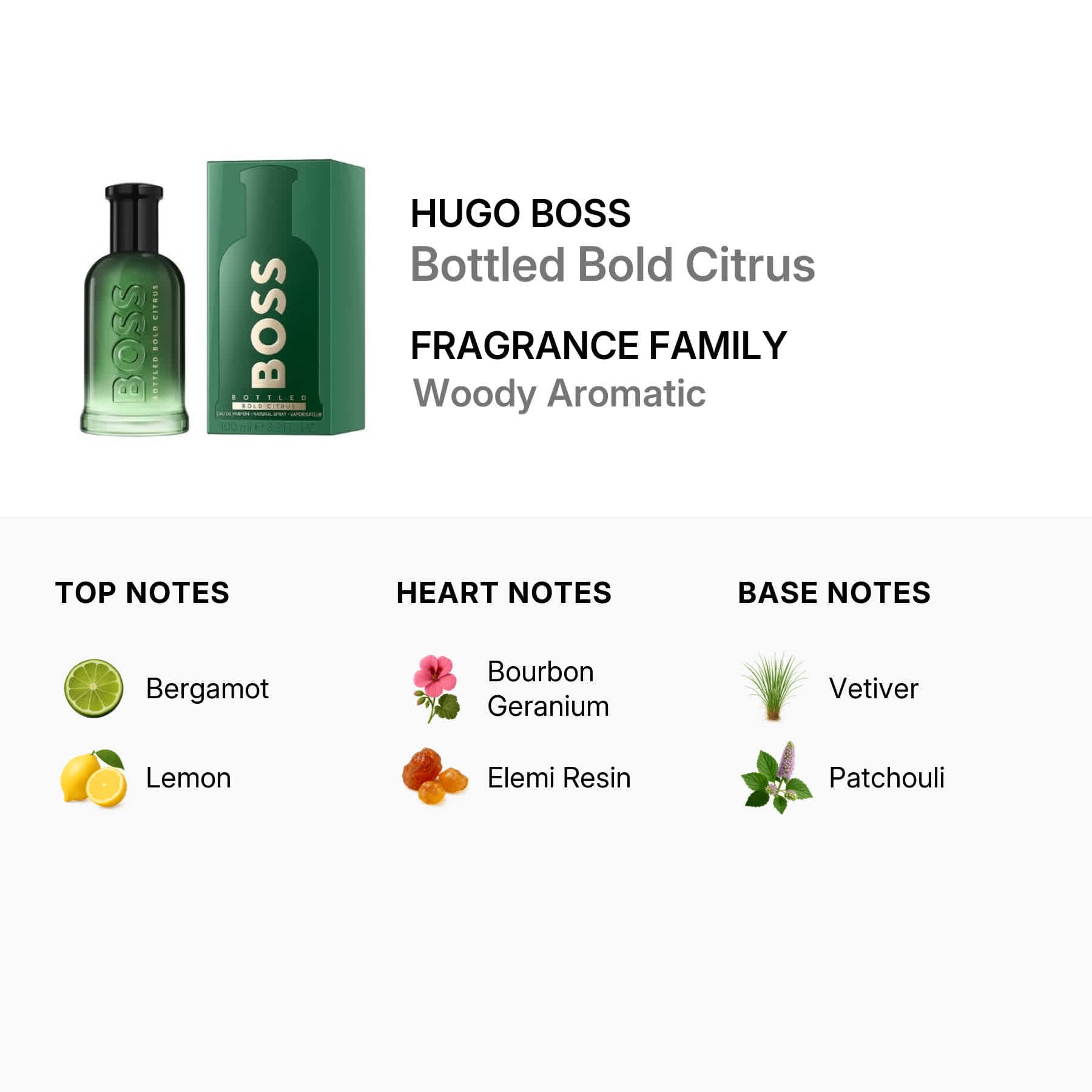 Hugo Boss Men's Bottled Bold Citrus EDP Spray 3.3 oz Fragrances 3616305821089