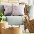 thumbnail image 5 of Ambesonne Rose Throw Pillow Cover 2 Pack, Close up Pink Flourish, 20", Pale Pink, 5 of 5