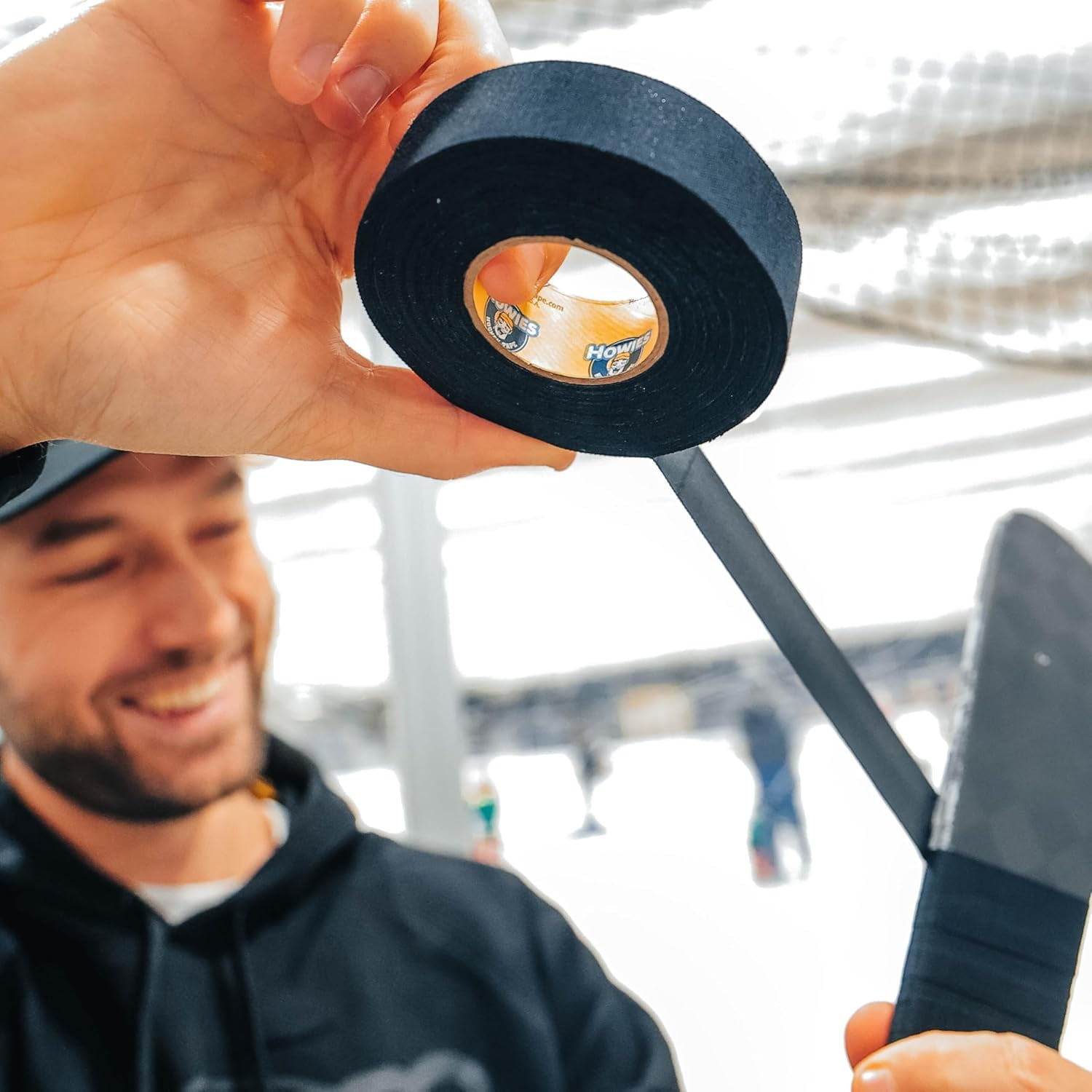 Howies Hockey - 1.5" White or Black Cloth Stick Tape Bulk - 9 Pack - Strong Grip, Long-Lasting Adhesive Stick Tape for Sports - 1.5" x 15 Yards - Professional Quality