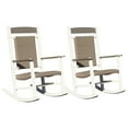 thumbnail image 2 of JERFIT Outdoor Rocking Chairs Set of 2, Oversized Patio Rockers with High Back, All-Weather HDPE Wicker for Porch, Garden, Deck, White Gray, 2 of 10