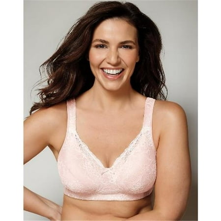 Mother Of Pearl Panels E515 18 Hour Perfect Lift Wirefree Bra with Inner Boost U Panels, Vintage Pink & Mother of Pearl - Size 42C ()