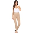 thumbnail image 5 of Sakkas Cable Knit Fleece Lined Leggings - Beige - Plus Size, 5 of 7