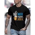 thumbnail image 1 of Men's Casual Geometric Print T-Shirt - Stretchy, Breathable Fabric, Round Neck, Short Sleeve - Perfect for Summer Outings, 1 of 6