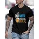 thumbnail image 1 of Men's Casual Geometric Print T-Shirt - Stretchy, Breathable Fabric, Round Neck, Short Sleeve - Perfect for Summer Outings, Casual Sporty Tee, Summer Gifts, 1 of 8