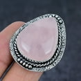 thumbnail image 2 of Natural Rose Quartz Gemstone 925 Sterling Silver Jewelry Ring Size 7, 2 of 2