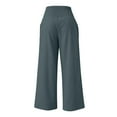 thumbnail image 5 of Seductiva Women's Casual Pants Linen Pants Women Summer Wide Leg Pants Drawstring Elastic Waist Pants High Waisted Pants Casual Beach Trousers Business Work Casual Pants, 5 of 5