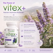 VH Nutrition Vitex Plus 650mg - Chaste Tree Berry Supplement for Women Healthy Hormone Balance & Fertility Support Formula - 60 Capsules