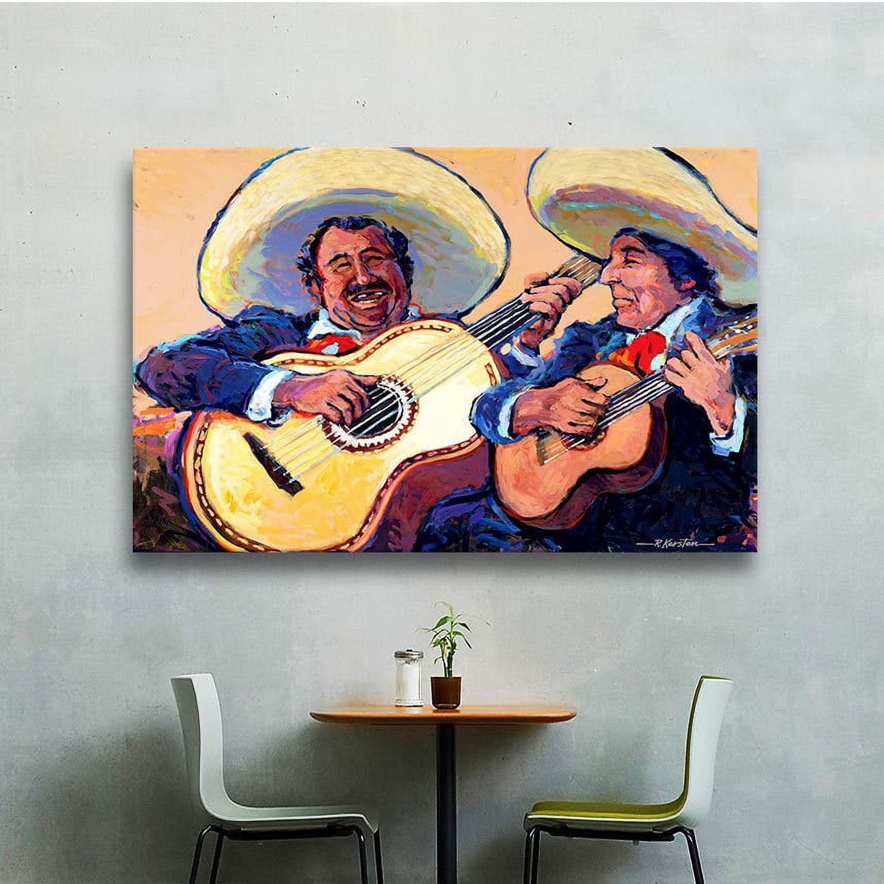 ArtWall Rick Kersten "Mariachi De Cabo" Gallery-wrapped Floater-framed Canvas