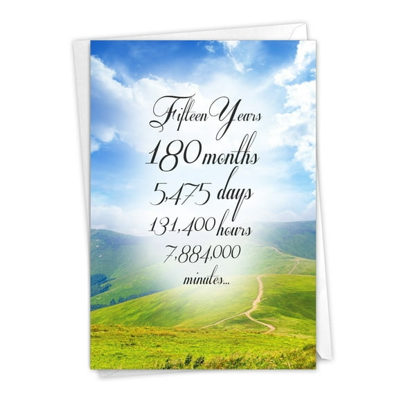 1 Funny Recovery Card with Envelope - Time Count Milestones 15 C9436AAG