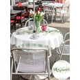 thumbnail image 5 of Outdoor Tablecloth with Umbrella Hole for Patio/Picnic/Party/Camping, Eucalyptus Leaves Waterproof Table Cloth Round Cover Washable, Sage Green Plaid Watercolor (Dia 60"), 5 of 8