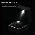 thumbnail image 2 of Caja de anillo de moda con luz LED, caja de anillo luminosa para propuesta de matrimonio, caja de anillo con iluminación LED interna, caja de anillo de compromiso para boda (negro), 2 of 5
