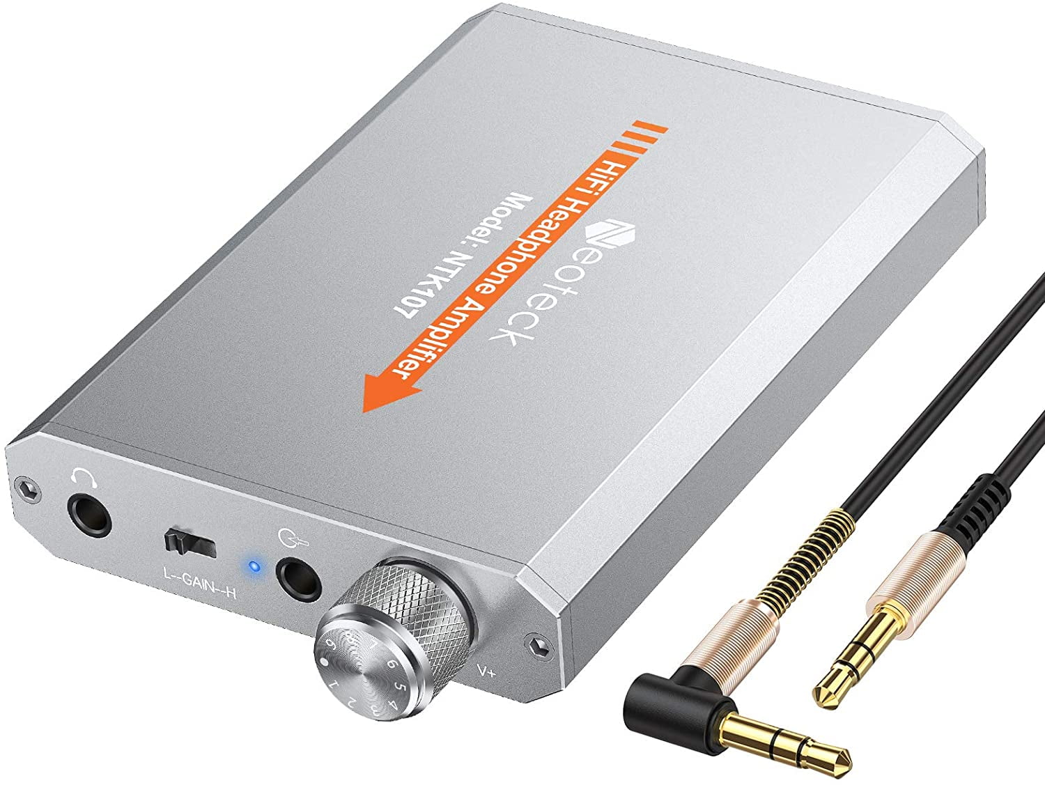 Neoteck 3.5mm Headphone Amplifier TwoStage Gain Switch, Portable HiFi