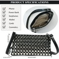 thumbnail image 4 of Studded Wallet Y2K Cross Handbag Fashion Punk Women's Clutch Vegan Leather Designer Studded Bags, 4 of 7