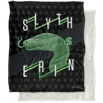 Harry Potter Blanket, 50"x60" Harry Potter Neo Industries Slytherin Silky Touch Sherpa Back Super Soft Throw Blanket