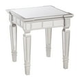 thumbnail image 4 of Southern Enterprises 24" Matte Silver Mirrored Contemporary Square End Table, 4 of 4