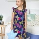 thumbnail image 4 of Balery Paint Butterflies Camisón de princesa para niñas, pijama de algodón con mangas abullonadas, suave y bonito.-Medium, 4 of 6