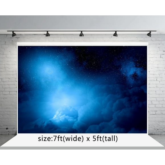 YUSDECOR 7x5ft Evening Blue Sky Photography Backdrops Fantasy Stars Background For Children Birthday Photo Studio