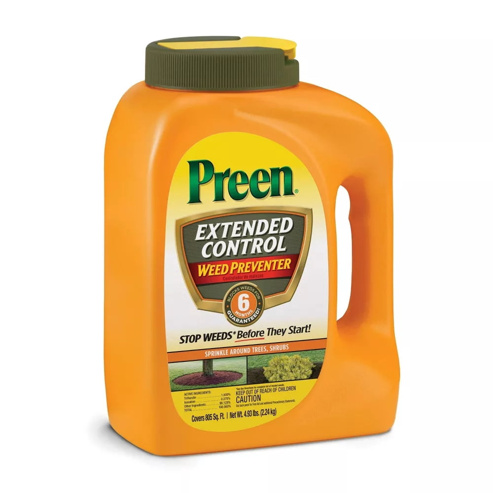 Extended Control Weed Preventer Herbicide - 4.93lbs: Lawn Care, Granular Formula, 805 sq ft Coverage