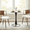 Black, variant on Homy Casa 24" Round Dining Table for 2, Mid-Century Modern Pedestal Kitchen Table, Black