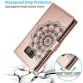 thumbnail image 3 of Mandala Wallet Case for Samsung Galaxy S8,Detachable 2 in 1 PU Leather Flip Case with Magnetic Button Lanyard (9Card Slots+3Pockets+1Driver's License Pocket)-Rose Gold, 3 of 14