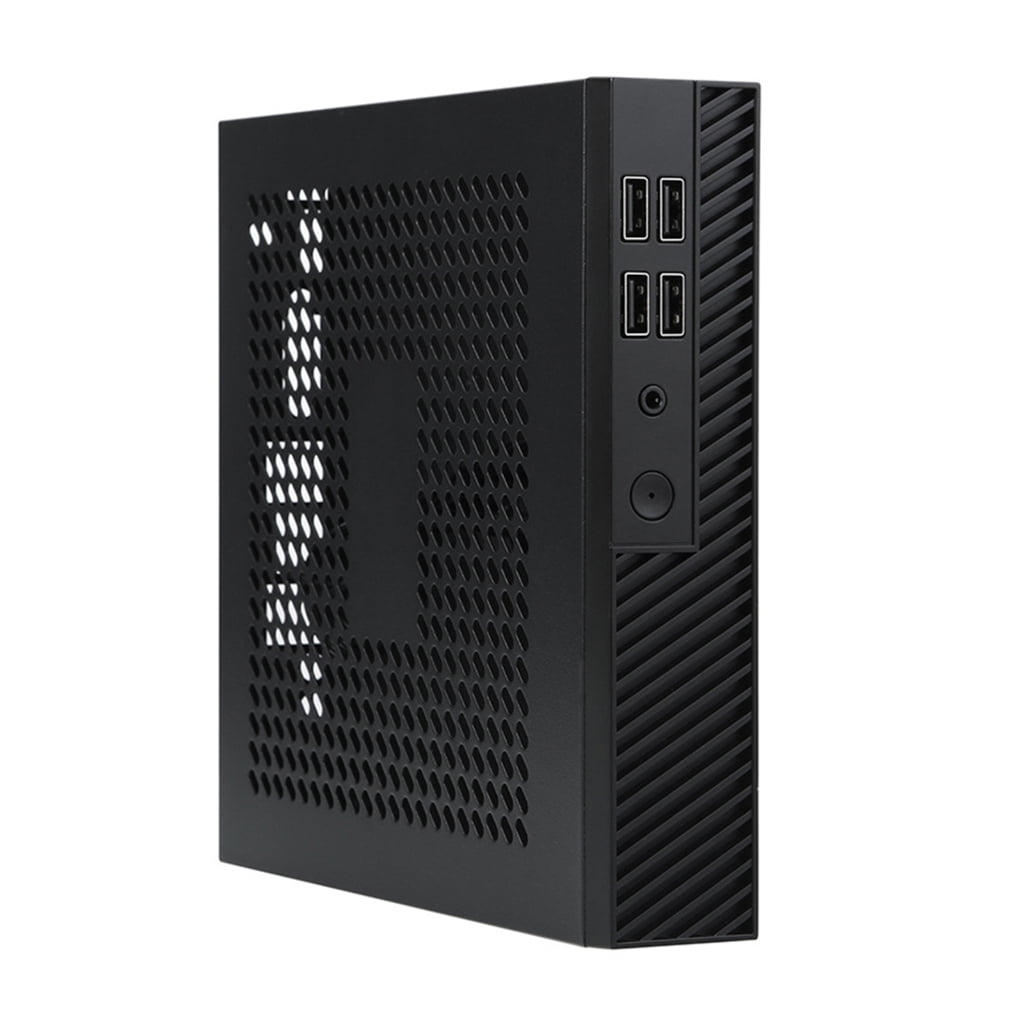 AOOOWER DX01 Mini ITX Computer Case Thin Quick Heat Dissipation PC Case Supporting VESA Mount Rolled Steel Portable Computer