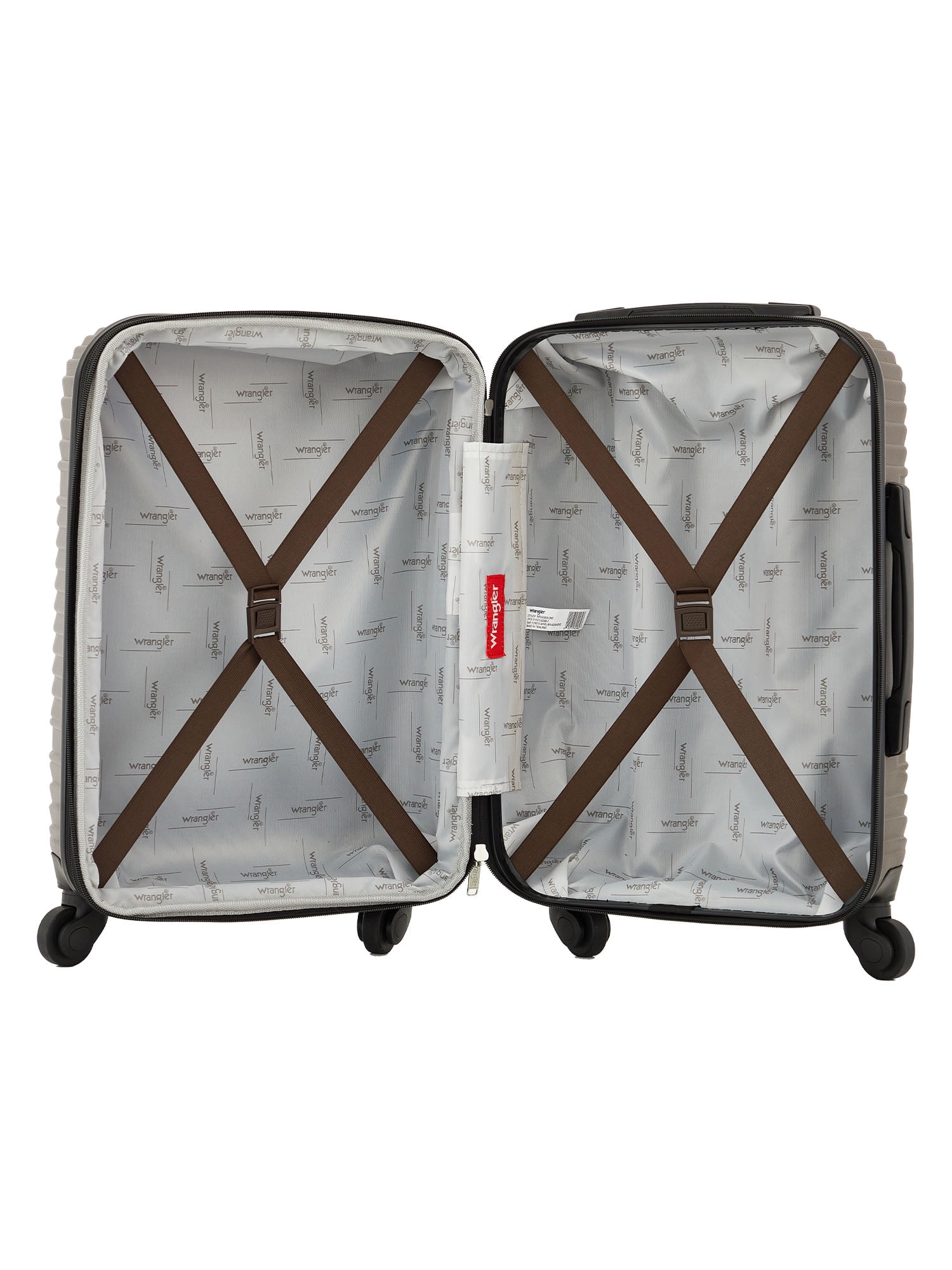 Wrangler 20-inch Expandable Hardside Carry-on Luggage for Travel, Chocolate Brown