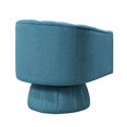 thumbnail image 5 of Modern Luxury Velvet Swivel Barrel Accent Chair, Comfortable Upholstered Armchair with Channel Stitching, 360° Swivel for Living Room Bedroom, 5 of 7