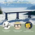 thumbnail image 4 of WestinTrends 65" Outdoor Dining Trestle Bench, All Weather Resistant hdpe Patio Seat, Navy Blue, 4 of 9