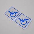 thumbnail image 1 of 1 Pair 100 x 100mm Car Window Bumper Disabled Badge Sticker Decal Double-sided Adhesive Auto Paste, 1 of 5