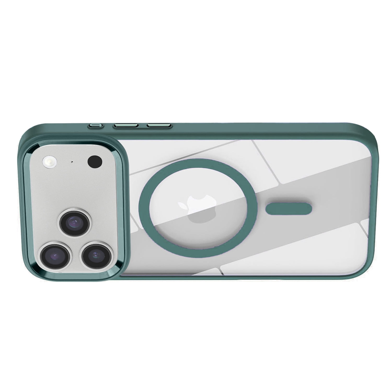 Clear Shiny Protective Cover for iPhone 17 Pro Max - Green
