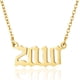 thumbnail image 1 of Collar con colgante de número de año de nacimiento de acero inoxidable con número dorado, collar de cumpleaños, joyería de cadena para mujeres y niñas, 1 of 7