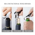 thumbnail image 3 of Sacacorchos con Llave para Vino: Abridor Vino con Cortador Papel Aluminio, Abridor Vino con Tornillo Corcho con Bisagras, Accesorios Profesionales para Bar, 3 of 6