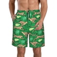 thumbnail image 2 of Uemuo Leopard Print Pattern Men's Swim Trunks Hawaiian Beach Bathing Suit Swimsuits Beach Quick-Dry Shorts with Pockets-XX-Large, 2 of 9