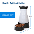 thumbnail image 4 of PetSafe Healthy Pet Food Station - Medium, 4 lb Kibble Capacity - Gravity Pet Feeder Dry Food Dispenser, Automatic Cat Feeder, Small to Medium Dog Feeder - Removable Stainless Steel Bowl Included, 4 of 6
