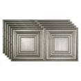 thumbnail image 1 of Fasade Trad 3 2ft x 4ft Vinyl Glue Up Ceiling Tile in Galavanized Steel 5pk, 1 of 2