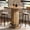 Natural, variant on Finmind 39.4" Round Bar Table with Metal Footrest, Modern Farmhouse Pub Table for Kitchen, Breakfast Nook, Home Bar, Black