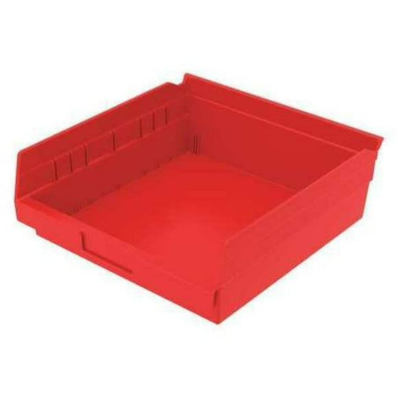 Akro-Mils 30170 Plastic Nesting Shelf Bin Box, (12-Inch x 11-Inch x 4-Inch), Red, (12-Pack)