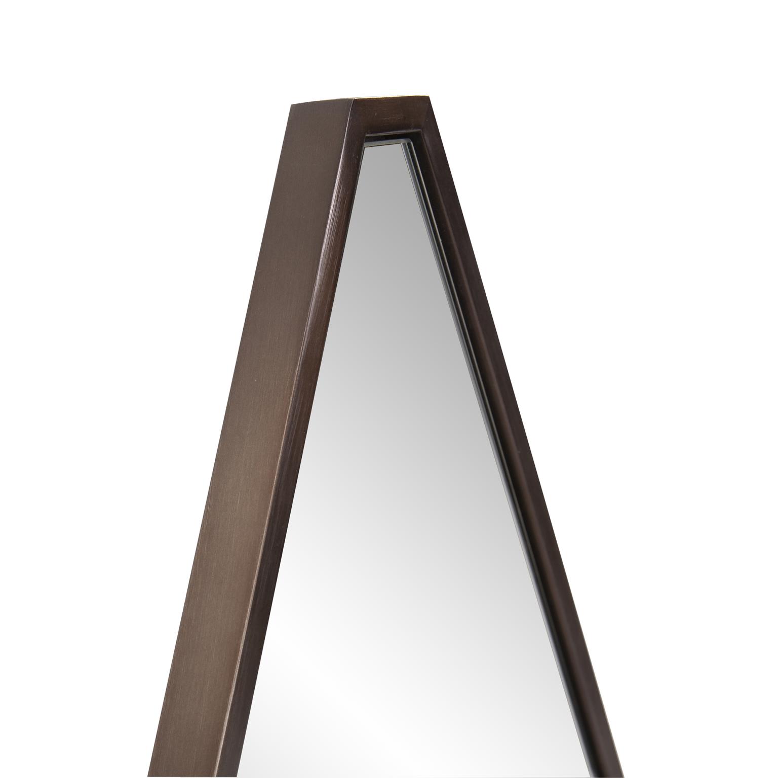 Tyler Dillon 5 Sided Triangular Stainless Steel Framed Wall Mirror - 33"H x 24"W