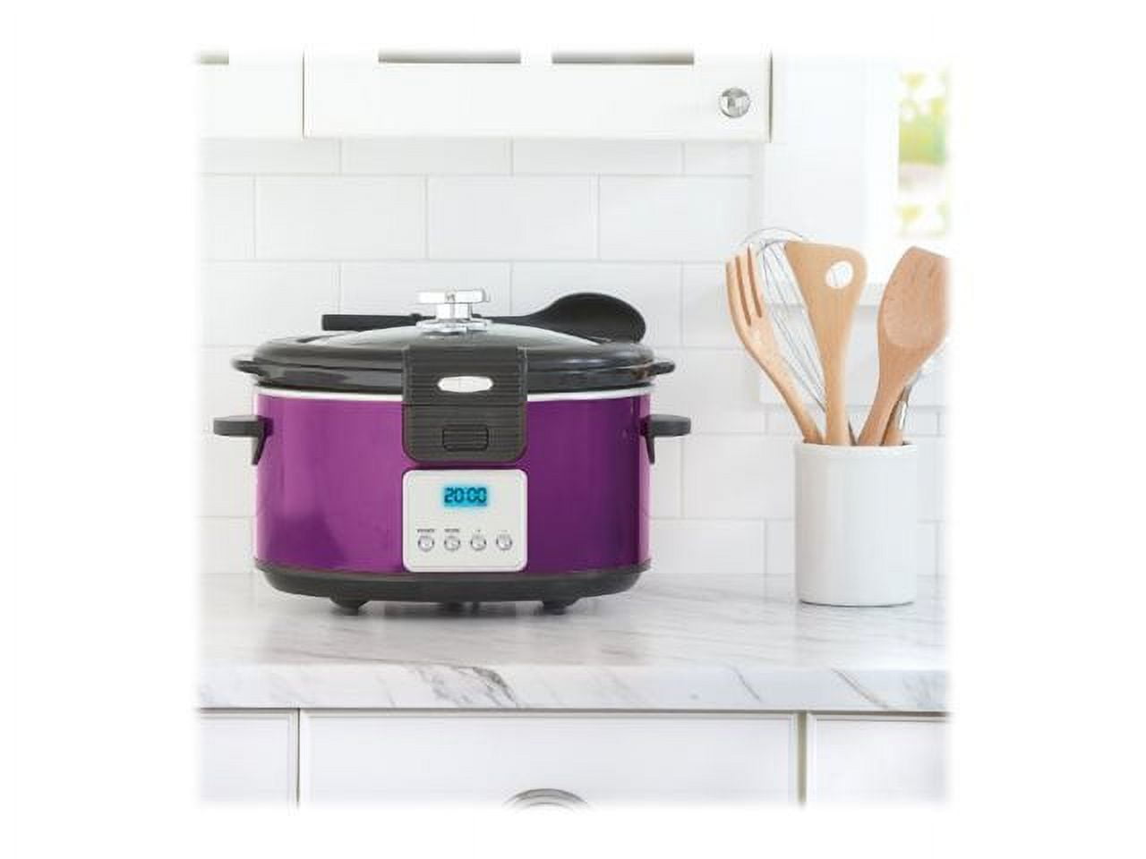 BELLA 5 Quart Programmable Slow Cooker with Timer, Polished